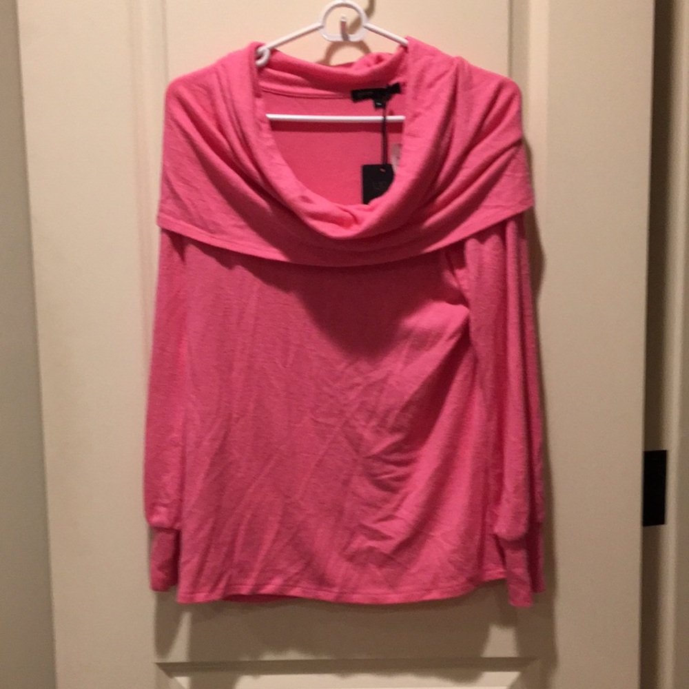 NWT Gibson 2in1 cowl or off shoulder pullover top Soft rayon blend women size M